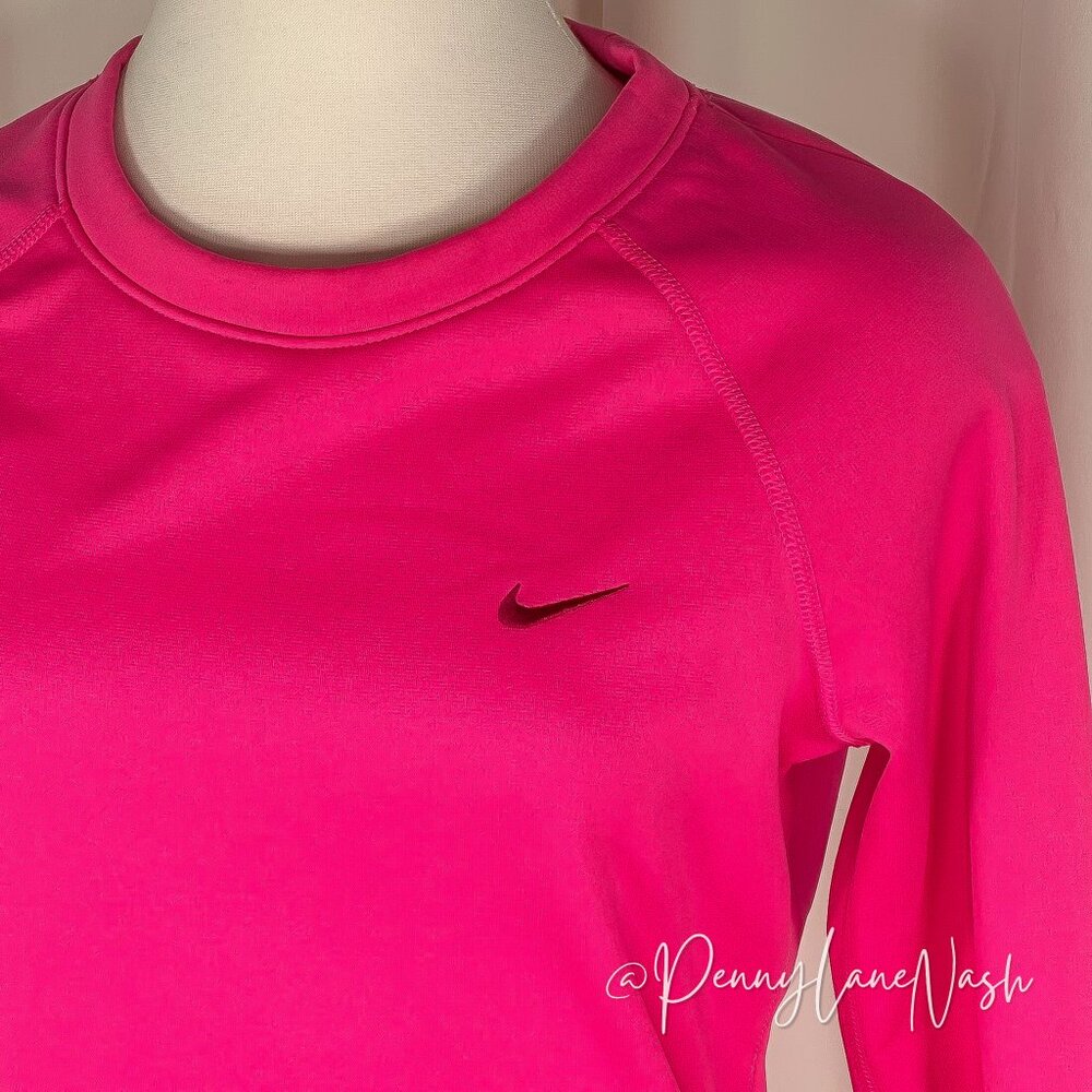 Nike Therma Fit Fleece Pullover Sweatshirt Pink - Picture 5 of 11